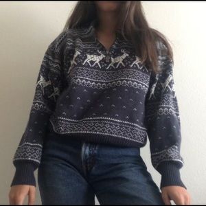 Wool Zip Up Sweater